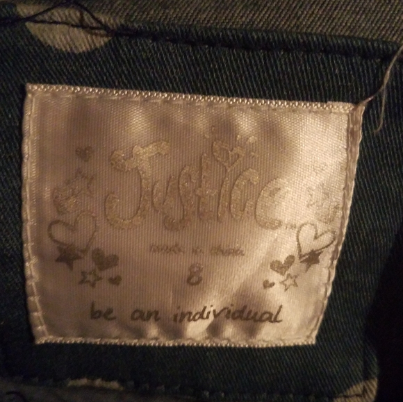 Justice jean jacket with white polka dots - Picture 2 of 4